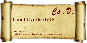 Csurilla Dominik névjegykártya