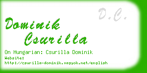 dominik csurilla business card